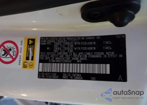 2015 Lexus Rx 350 из США, поврежденный, VIN 2T2BK1BA5FC292642